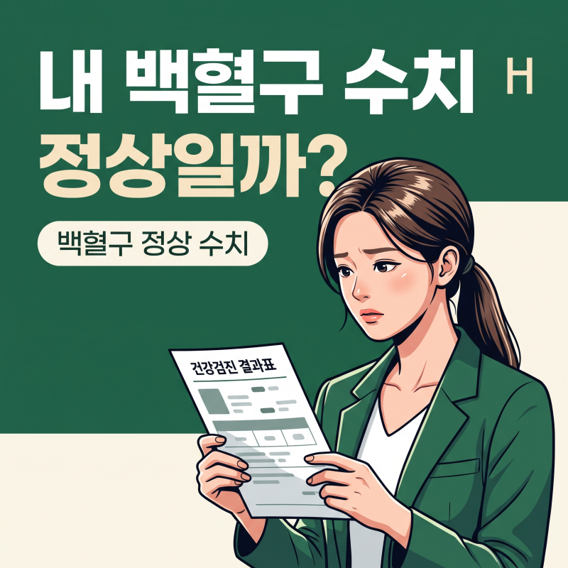백혈구정상수치, 건강검진표 H·L 표시 앞에서도 당황하지 않는 기준
