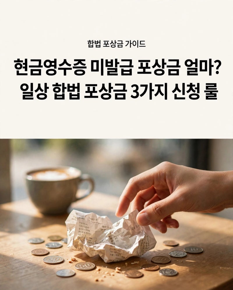 현금영수증 미발급 포상금 얼마? 일상 합법 포상금 3가지 신청 룰