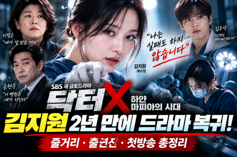 김지원 닥터X 2년 만의 드라마 복귀! 계수정은 누구? 줄거리·출연진·첫방송 총정리