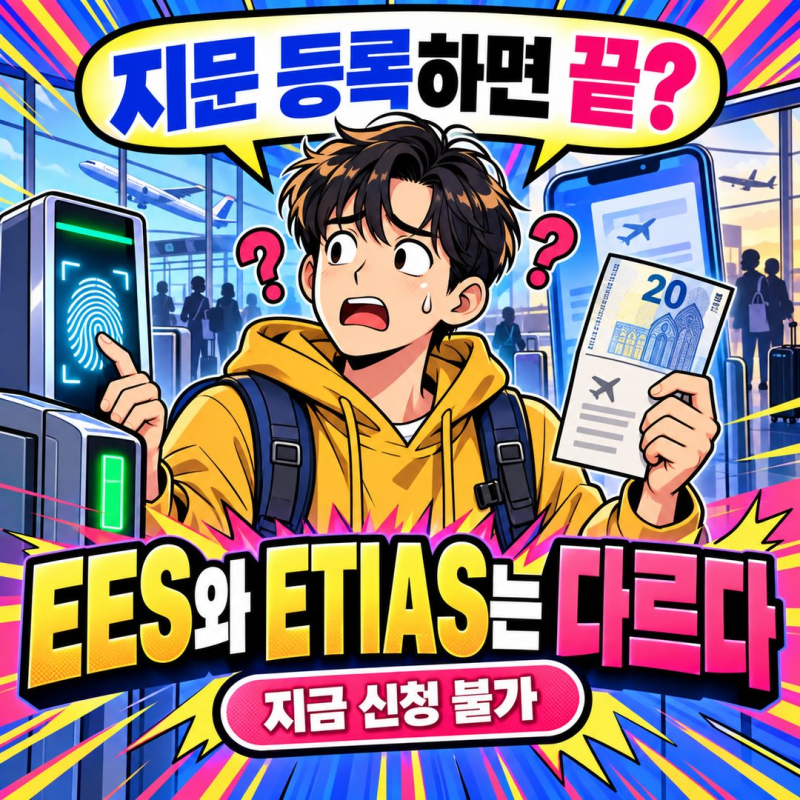 유럽 무비자 여행도 20유로? EES와 ETIAS는 서로 다른 제도입니다