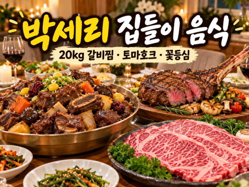 전참시 박세리 집들이 음식｜20kg 갈비찜·토마호크·꽃등심 홈파티