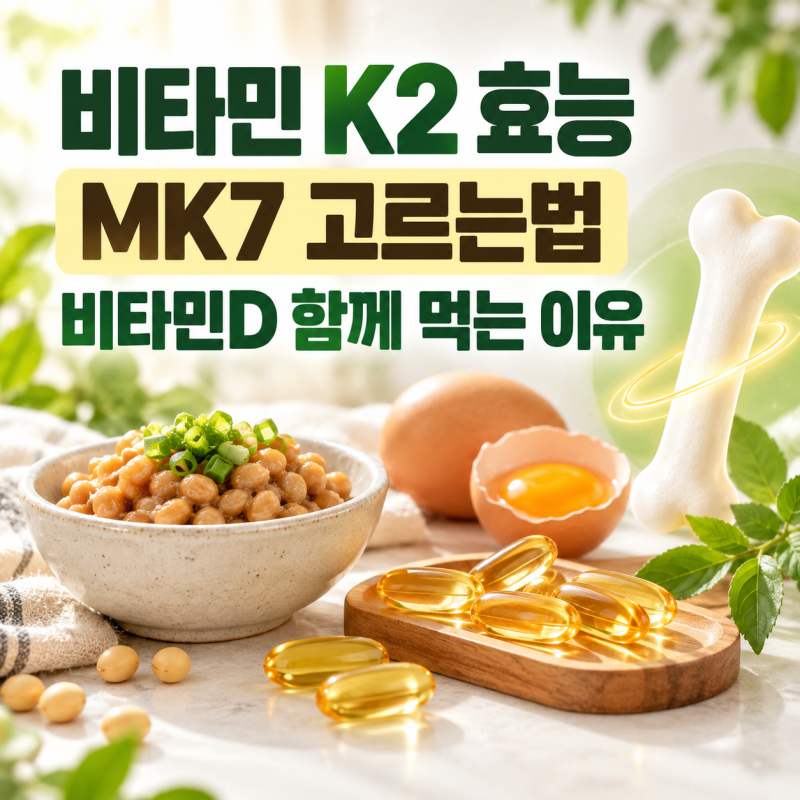 비타민 K2 효능, MK7 고르는법과 비타민D 함께 먹는 이유