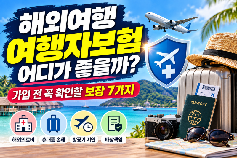 해외여행자보험 가입 전 꼭 확인할 7가지! 휴대품 도난부터 해외의료비까지