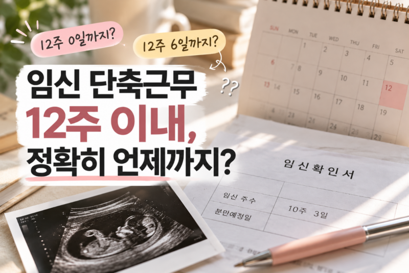 초기 임신 단축근무 12주 6일까지? 헷갈리는 초기, 후기 단축근무 사용기간 완벽 정리