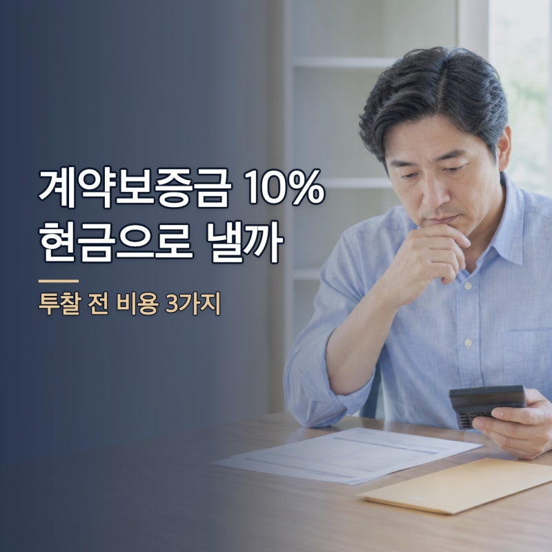 입찰 계약보증금 10%, 현금으로 내야 할까? 투찰 전 비용 3가지