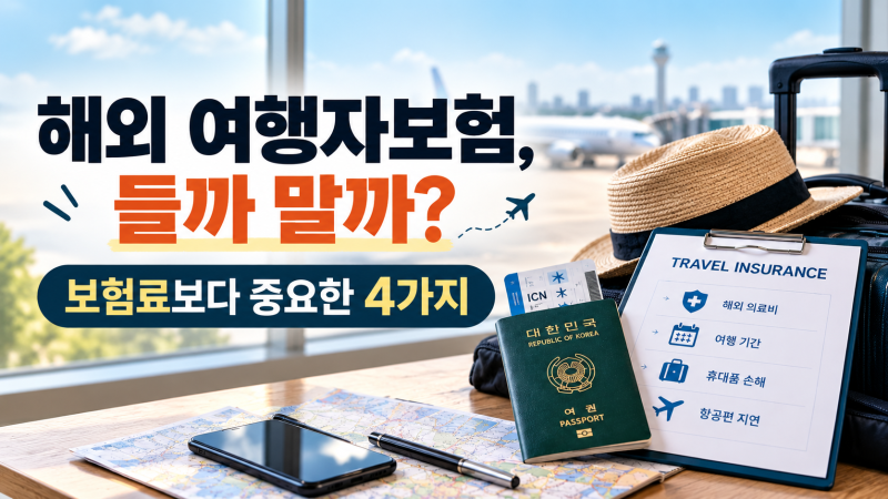 해외 여행자보험, 들까 말까?｜보험료보다 중요한 4가지