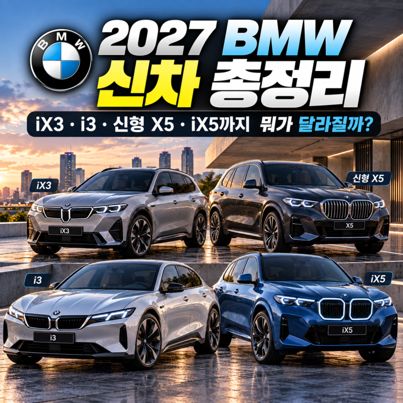 2027 BMW 신차 총정리｜iX3·i3·신형 X5·iX5까지 뭐가 달라질까