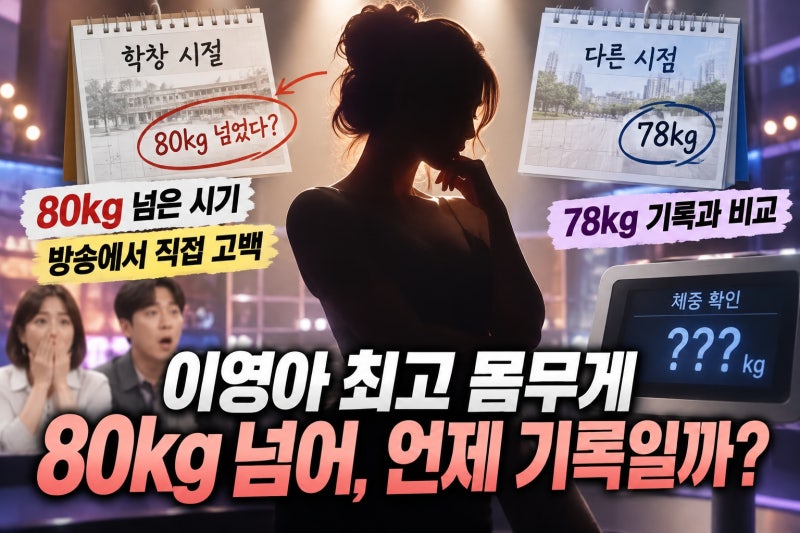 이영아 최고 몸무게 80kg 넘어, 언제 기록일까?