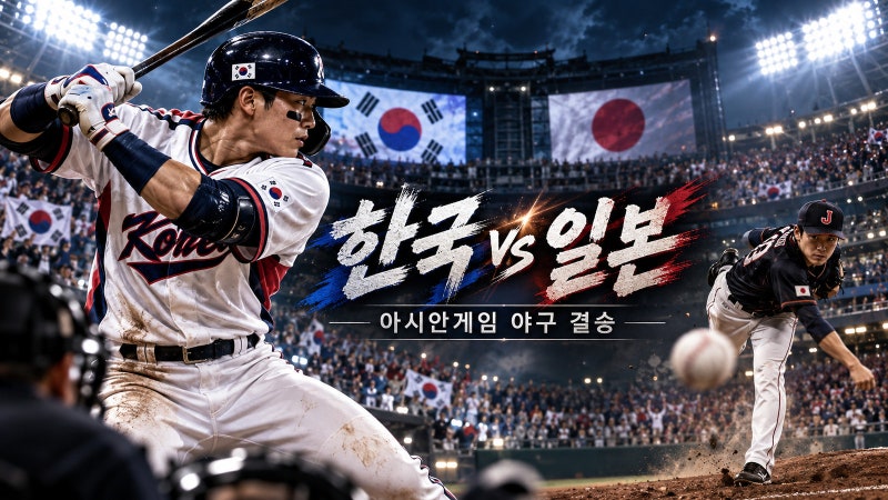 한국 일본 야구 결승 몇시? 오늘 18시30분 곽빈 vs 히구치, 아시안게임 5연패 도전