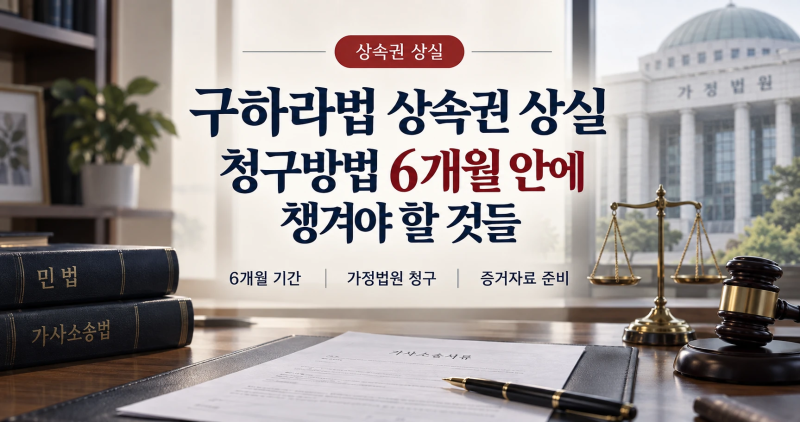 구하라법 상속권 상실 청구방법 6개월 안에 챙겨야 할 것들