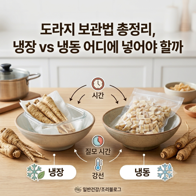 도라지 보관법 총정리, 냉장 vs 냉동 어디에 넣어야 할까