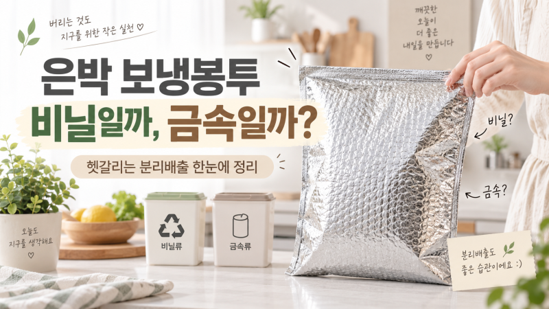 은박 보냉봉투는 비닐일까, 금속일까? 헷갈리는 분리배출 방법 알아봐요