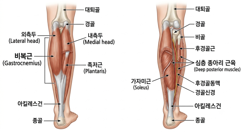 안녕하세요! 오늘은 우리가 매일 걷고 뛸 때 핵심적인 역할을 하는 종아리 근육, 바로 비복근....