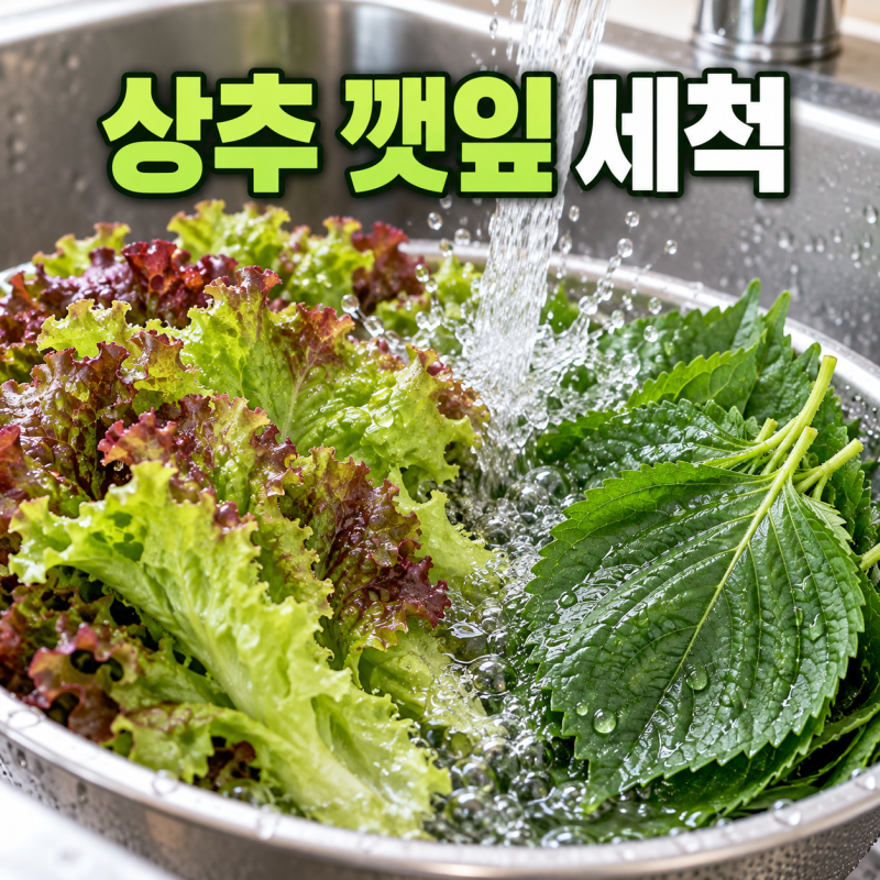 상추·깻잎 씻는 법, 물에 담갔다 헹구는 순서