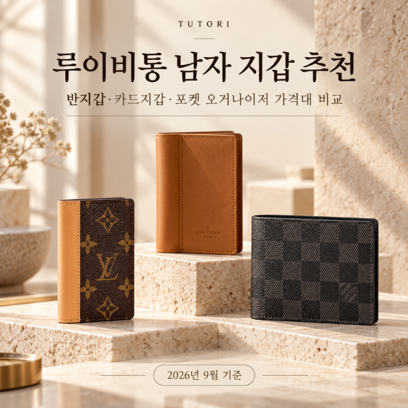 루이비통 남자 지갑 추천 가격대 비교, 반지갑·카드지갑 포켓 오거나이저 뭐가 좋을까?
