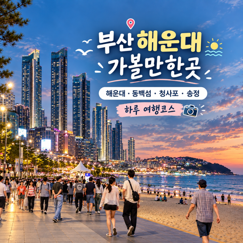 해운대 가볼 만한 곳｜동백섬·청사포·송정 부산 여행코스