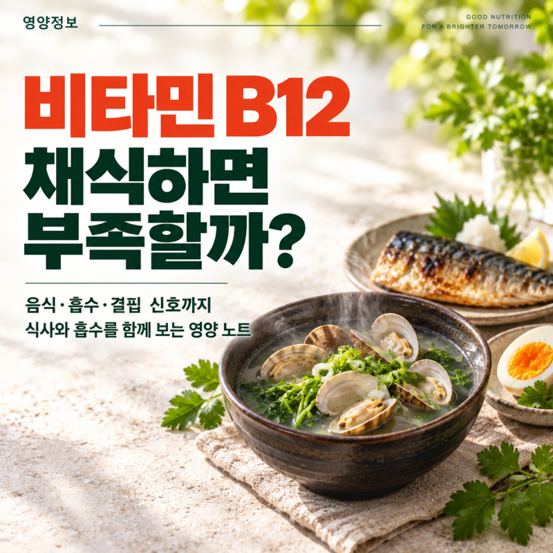 비타민 B12, 채식하면 부족할까? 권장량·음식·결핍 신호까지