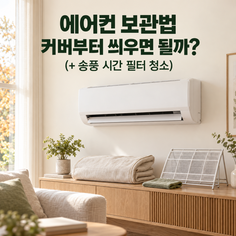 에어컨 보관법 커버부터 씌우면 될까? (+ 송풍 시간 필터 청소)