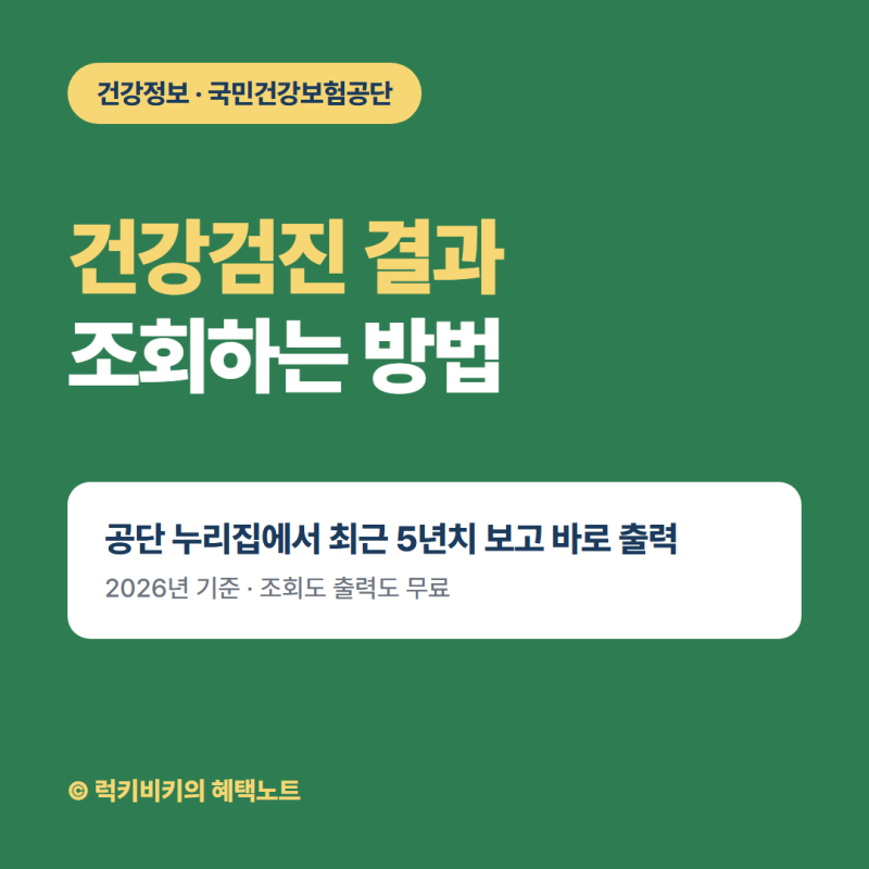 국가건강검진 결과 조회 방법, 최근 5년치 보고 출력까지 (2026년)