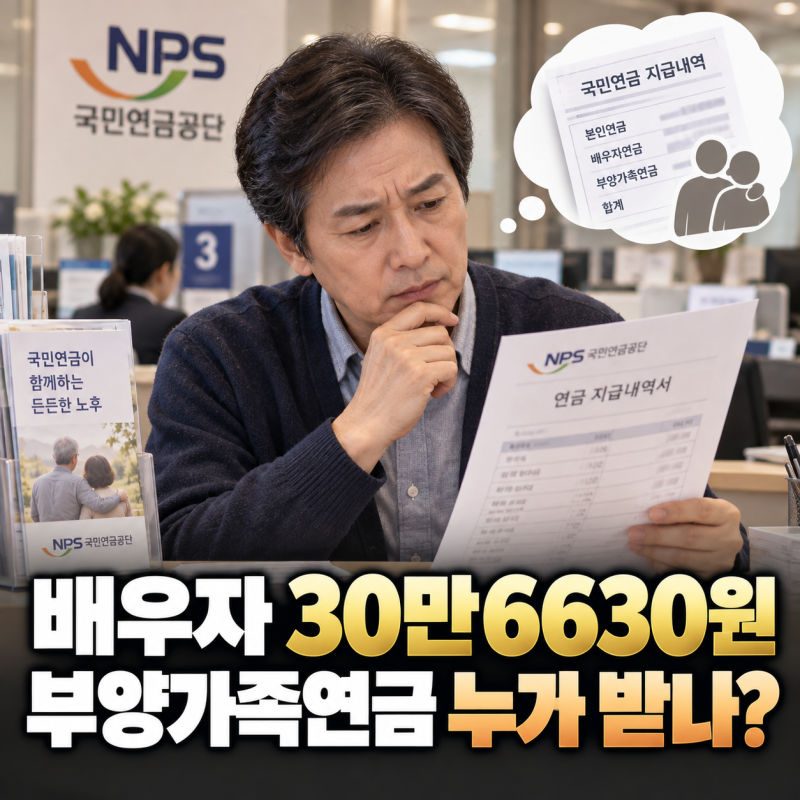 국민연금에도 ‘가족수당’ 있다…배우자 30만 6630원 누가 받을까?