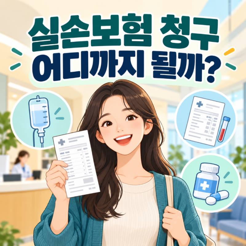 실손보험 청구, 어디까지 될까? 수액·비급여 검사·약값부터 청구서류까지
