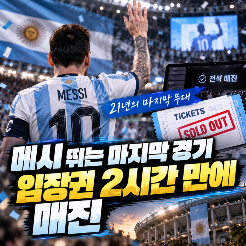[스포츠] 메시의 ‘마지막 경기’ 8만석 순식간에 매진…21년 대표팀 생활 마침표