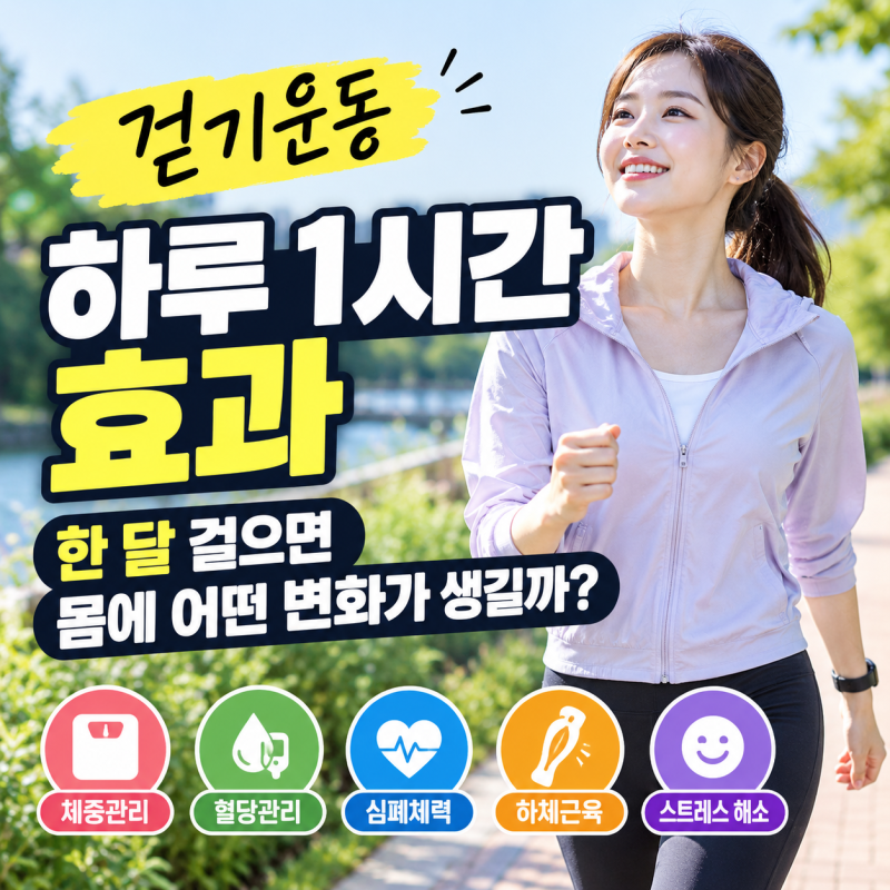 "걷기운동" 하루 1시간 효과??매일 걸으면 우리 몸에 어떤 변화가 생길까요?