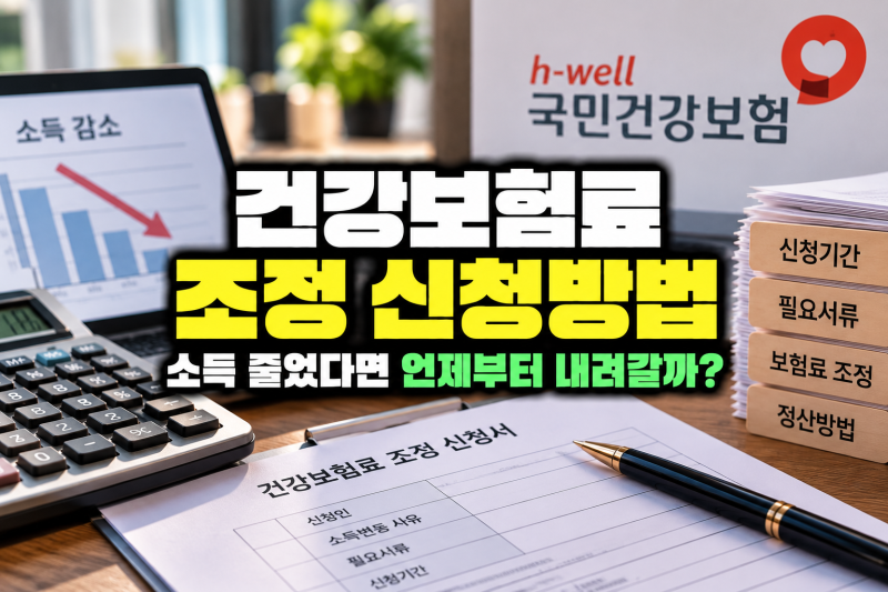 건강보험료 조정 신청방법, 소득 줄었다면 언제부터 내려갈까?