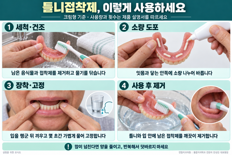 수원치과, 틀니접착제의 올바른 사용법과 틀니가 불편할 때 체크할 3가지