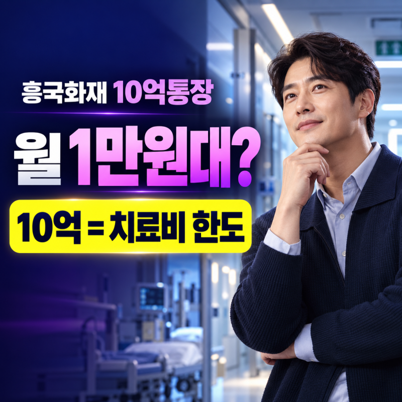 흥국화재 10억통장, 40세 남자 월 1만원대면 10억 받을까요?
