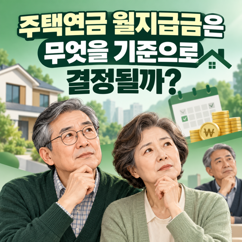 주택연금 월지급금은 무엇을 기준으로 결정될까?