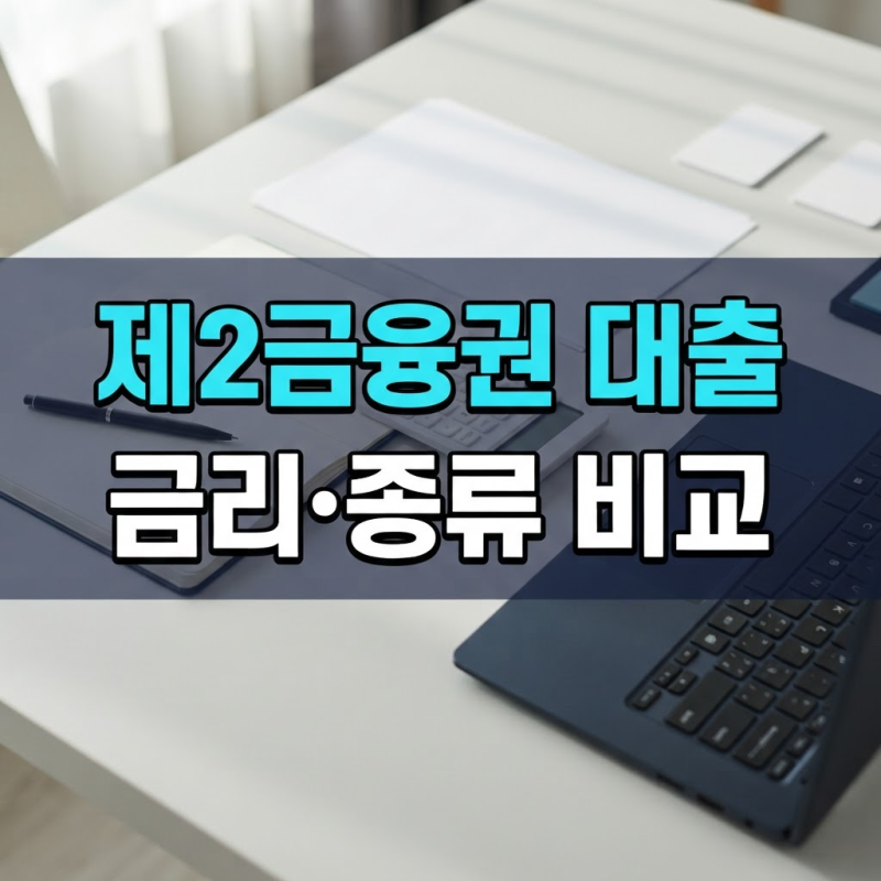 제2금융권 대출 금리 비교와 종류별 특징 총정리