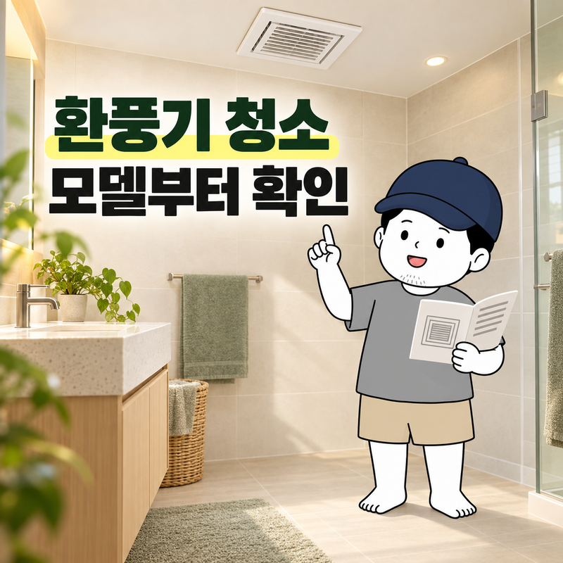 화장실 환풍기 청소, 물로 씻기 전에 꼭 모델부터 확인하세요