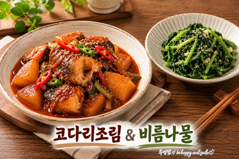 알토란 장호준 코다리조림 & 비름나물 레시피, 매콤한 코다리찜 담백한 나물무침