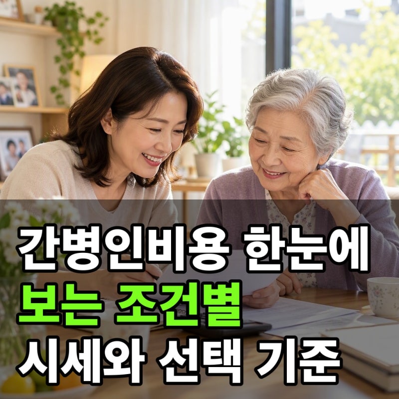 간병인비용 한눈에 보는 조건별 시세와 선택 기준