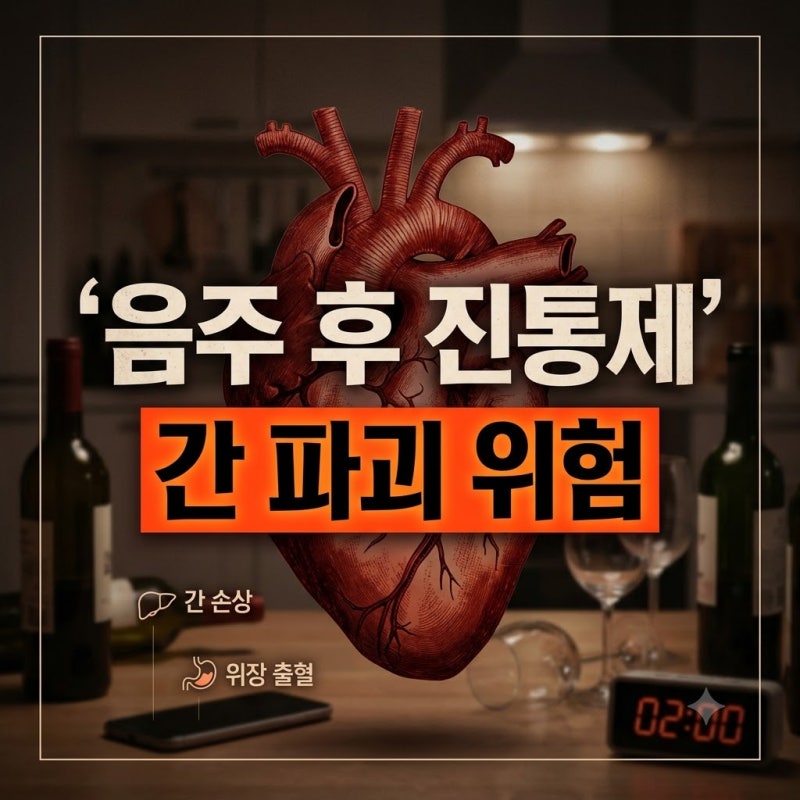 술 마신 뒤 약 먹어도 될까? 타이레놀 진통제·처방약 음주 복용 시 치명적인 이유 3가지