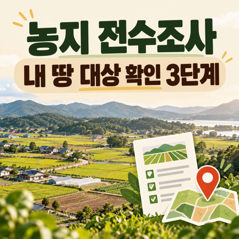 농지 전수조사 대상 확인 방법 2026, 취득일·농지대장·관할청 확인 순서