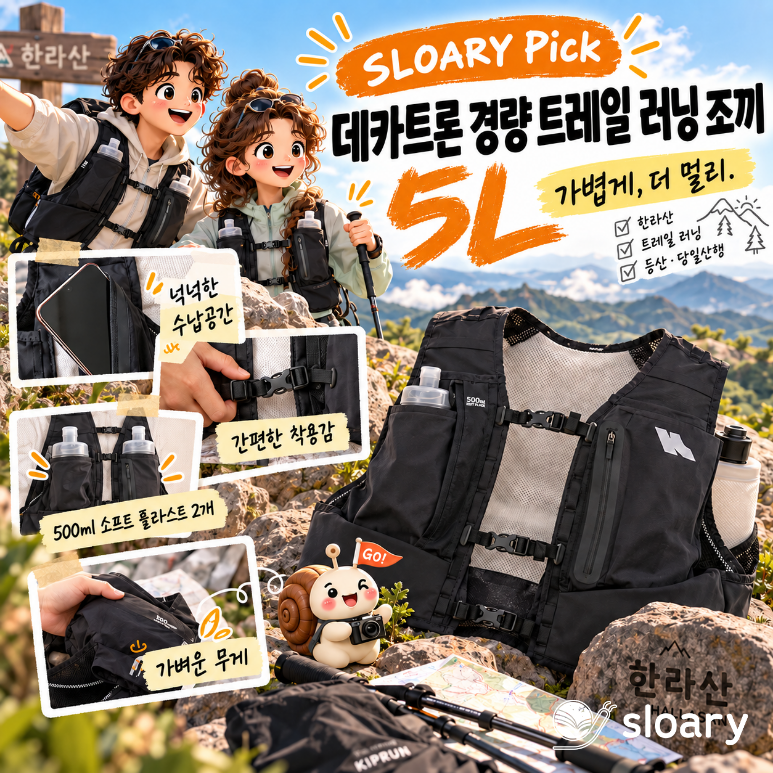 데카트론 경량 트레일 러닝 조끼 5L 후기｜한라산 갈 때 선택한 초경량 러닝베스트