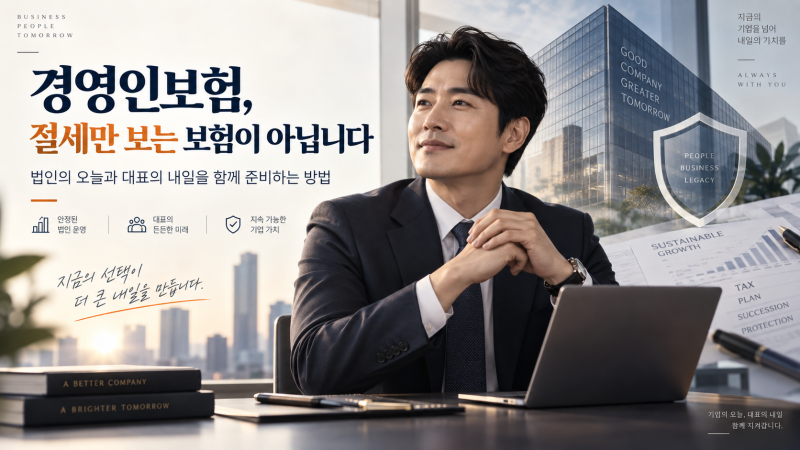 경영인보험 왜 필요할까? 기업인보험 비용처리부터 퇴직금·정관·가업승계까지