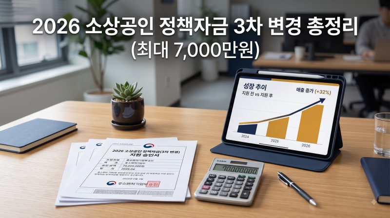2026 소상공인 정책자금 신청 완벽 가이드: 최대 7천만 원 경영안정자금부터 대환대출 자격 총....