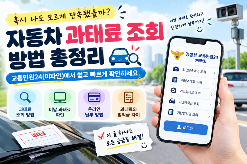 자동차 과태료 조회 방법｜교통민원24 이파인에서 미납 과태료 확인하는 법