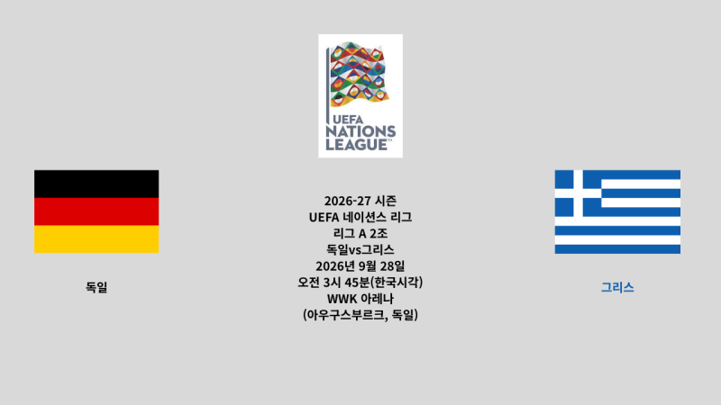 [축구 프리뷰]UEFA 네이션스리그 독일 vs 그리스