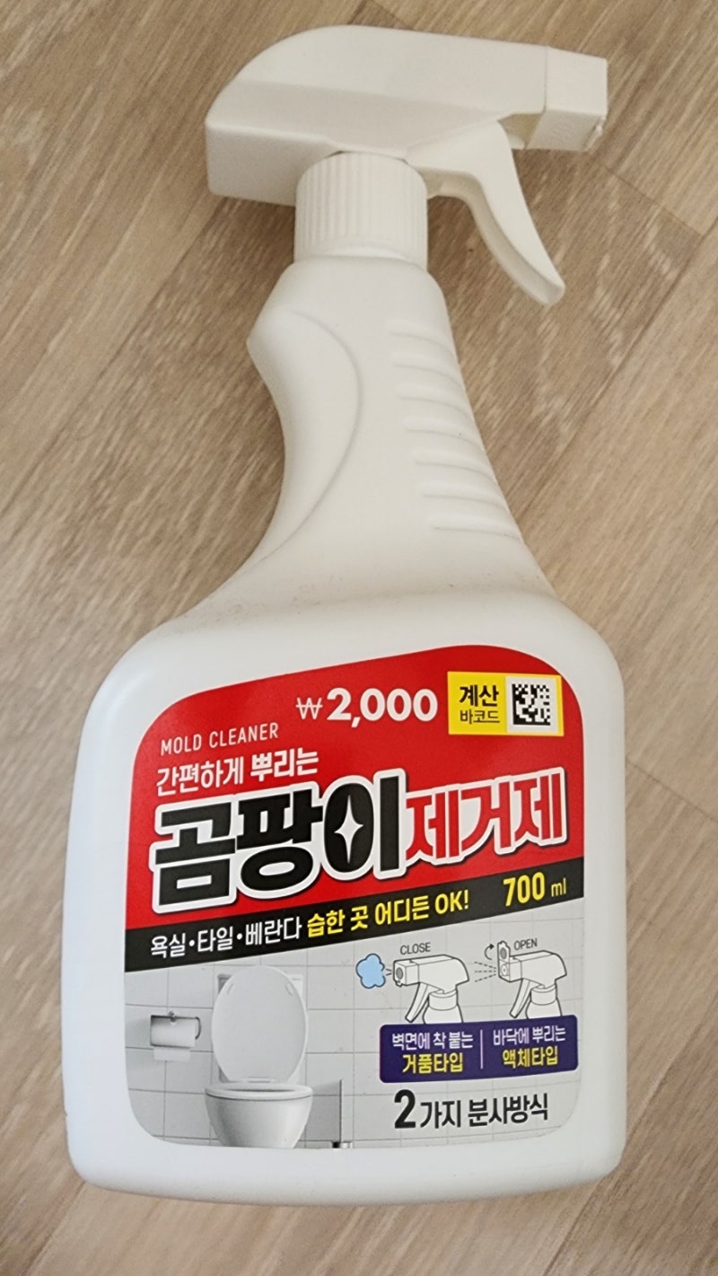 내돈내산 다이소 피죤 뿌리는 곰팡이제거제 사용후기 욕실 타일 베란다 거품타입 액체타입