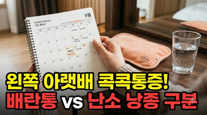 여자 왼쪽 아랫배 콕콕 통증 원인, 배란통과 난소 낭종 가능성