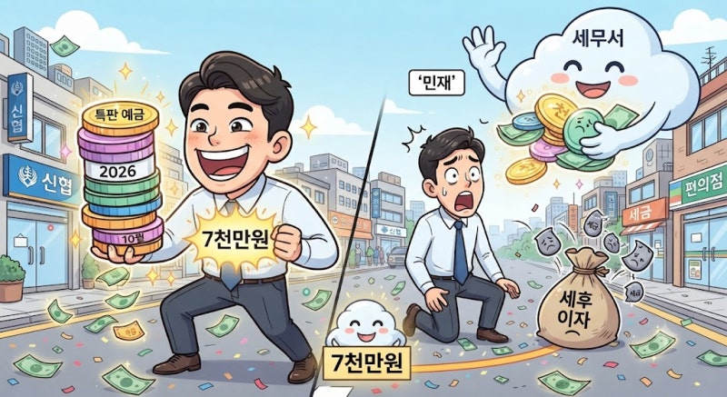 2026년 10월 신협 정기예금 특판, 총급여 7천만원 넘으면 세후 이자가 달라진다
