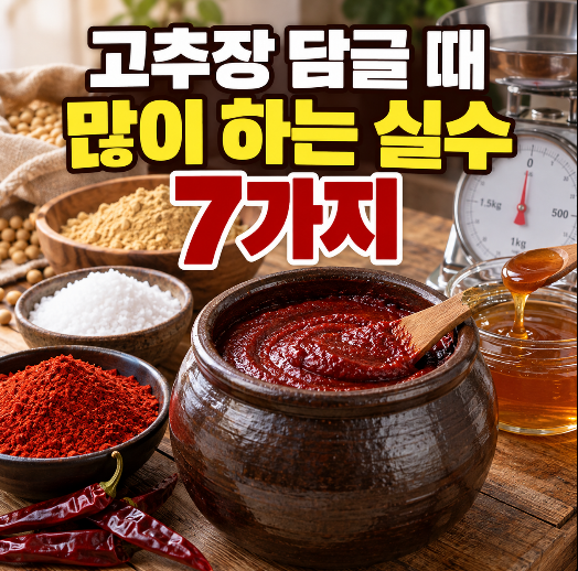 [고추장 초보자도 따라올 수 있는 단계별 과정 ⑤] 고추장 담글 때 많이 하는 실수 7가지