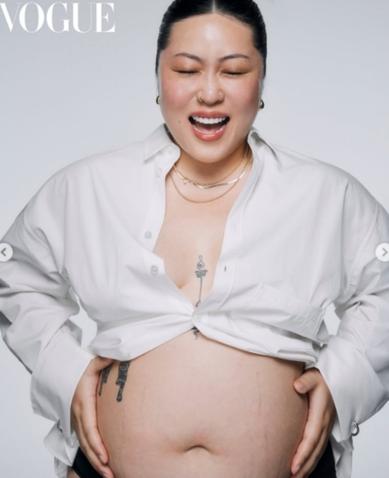 백진경 다운 걸크러시 임산부 파격 화보 공개, 106kg 만삭 D라인 그대로
