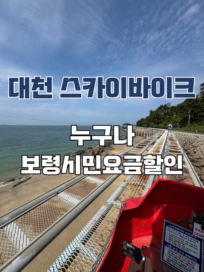 [아이랑 보령 여행] 대천해수욕장 스카이바이크 & 모래놀이 (누구나 보령시민 요금으로 결제....