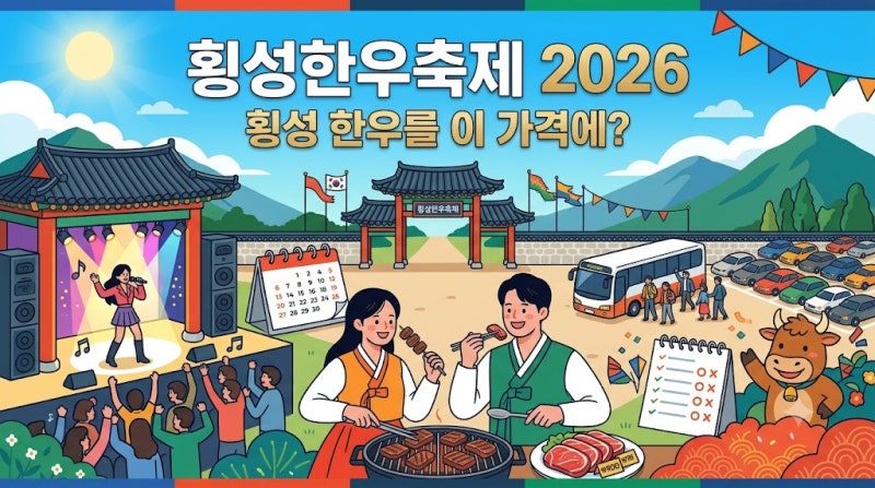 횡성 한우를 이 가격에? 횡성한우축제 2026 일정, 가수 라인업, 주차 셔틀 총정리