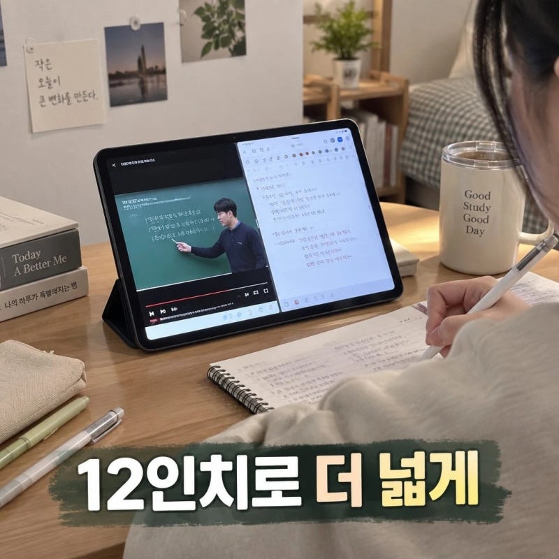 베이직탭MAX 12인치 가성비 안드로이드 태블릿 인강용 업무용 스펙 비교 분석